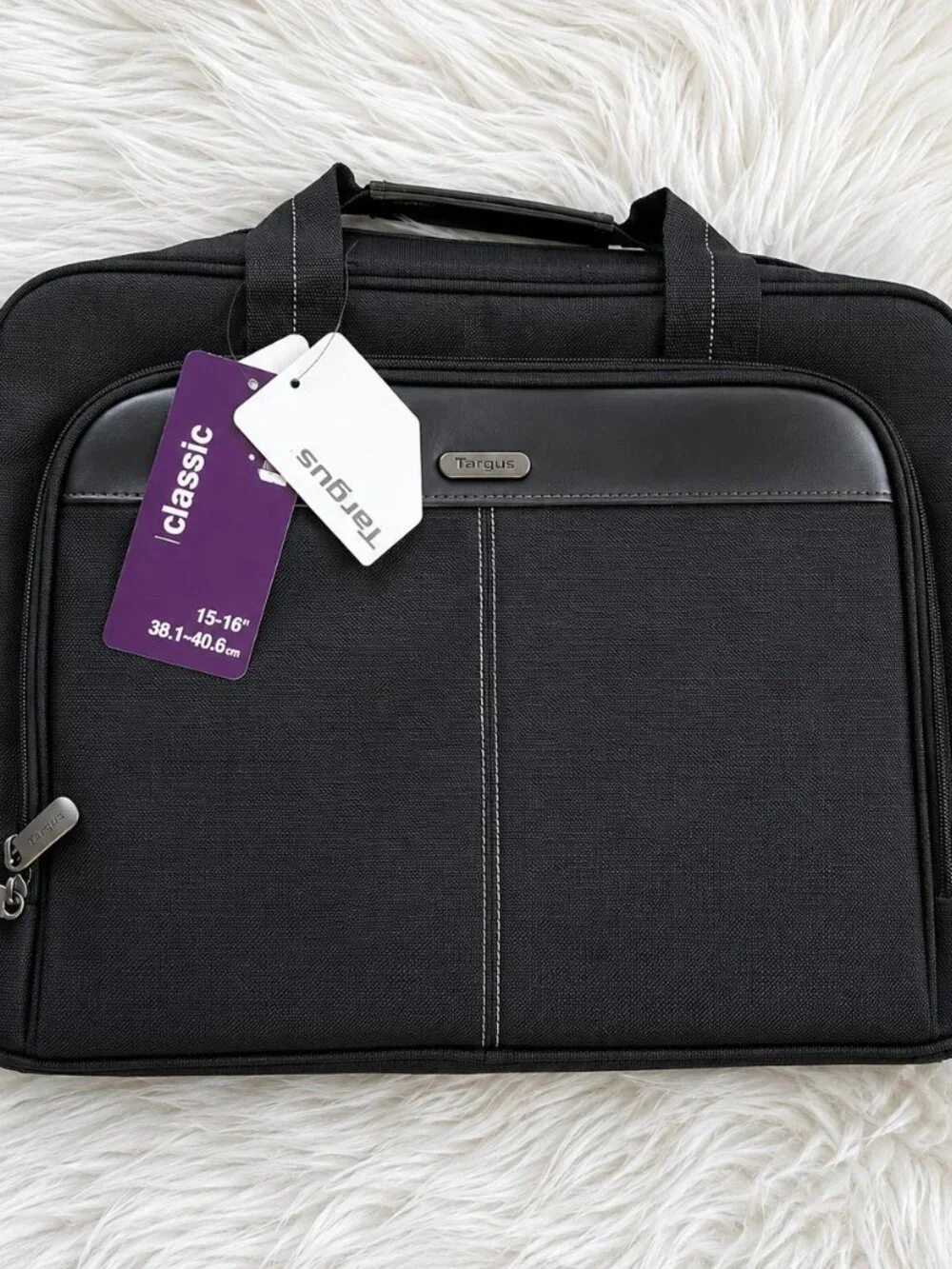 Targus Classic Slim Briefcase Messenger Ergonomic Padded Laptop Bag